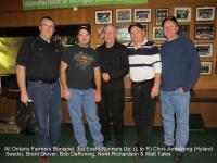 <h2>All Ontario Farmers Bonspiel 2015
</h2><p>All Ontario Farmers Bonspiel, Syndenham & District Curling Club, 3rd Event Runners Up.  (L to R) Chris Armstrong (Hyland Seeds), Brent Glover, Bob DeKoning, Newt Richardson & Matt Tales.<br></p>